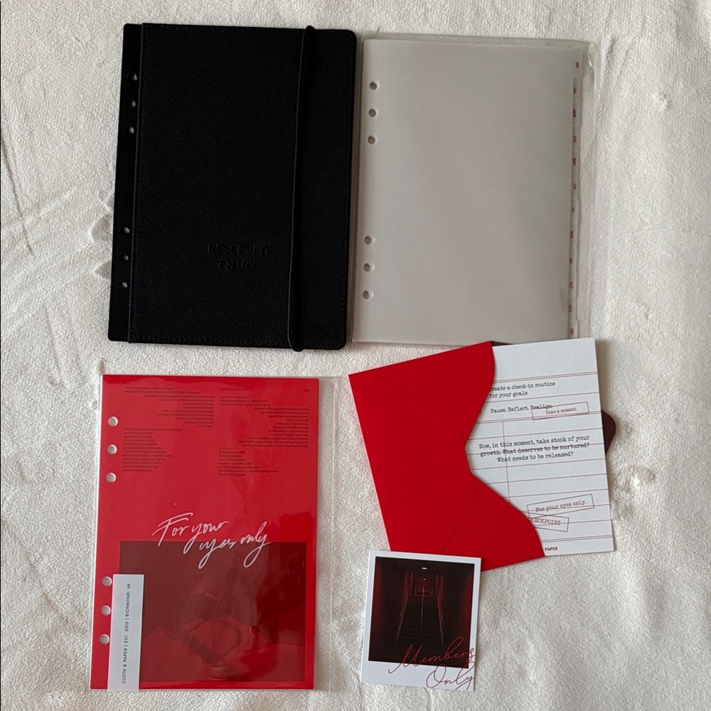 Cloth & Paper Red & Black Planner Bundle